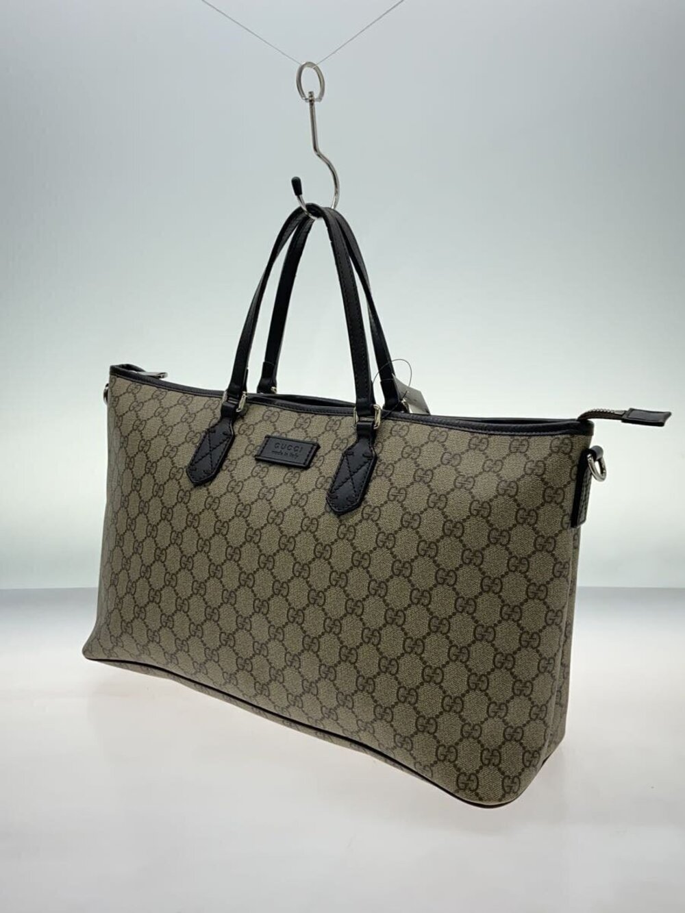 Gucci Canvas GG Supreme Bag Tote Brown
